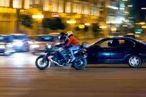 Couple in a Motorcycle