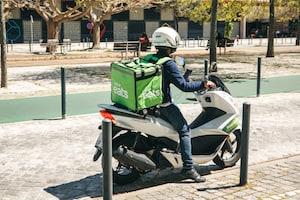 Uber Eats motorcyclist