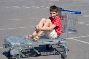 Kid Playing in the Parking Lot