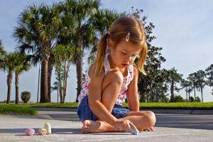 Kid Playing in the Driveway