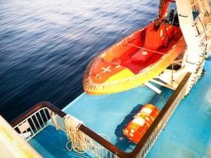 Orange Boat on the Coast